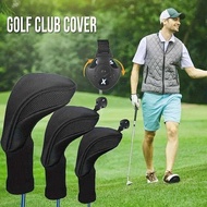 D 3Pcs 3 Golf Club Head Covers, Protector For 1 3 5 Driver & Fairway Club, Woods Hybrid Covers,