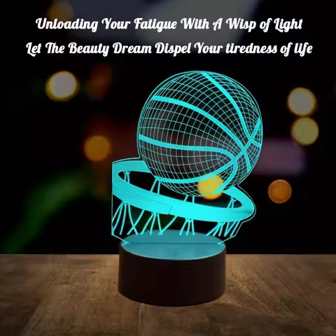 1pc basketball modeling 3D nightlight, holiday gifts and ambience decorated USB table lights, basket