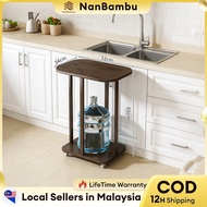 𝓝𝓪𝓷𝓑𝓪𝓶𝓫𝓾 Bamboo Side Table Movable Corner Table 65CM Bottled Water Shelf Tea Table 水桶架