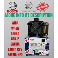 100% ORIGINAL Bosch ignition plug coil wira arena satria vdo/waja campro/exora cps/gen-2/satria neo 