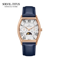 Solvil et Titus Barista Multi-Function Quartz in Silver White Dial and Blue Leather Strap Women Watch W06-03220-008