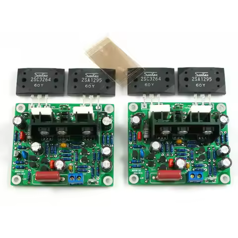 2PCS 2SA1295 2SC3264 Dual-channel Audio Power Amplifier Board 100W*2 HiFi Stereo Diy Kit Finished MX