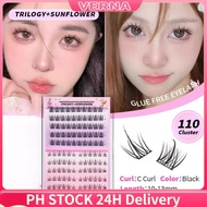 10-13mm 100-160 Cluster Eyelash Extension No Need Glue Cluster Lashes Glue Free