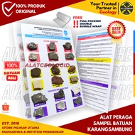 Geology comparator rock display, frozen rock sample, metamorrf segment