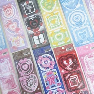 Set of 2 photo frame stickers to decorate toploader card with Love time stickers | Bst138