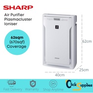 SHARP Air Purifier 62sqm coverage VERY slim design with Ionizer and HEPA Filter Room Size 62sqm/670s