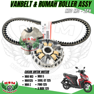 Paket kiri cvt lengkap pully only mio m3 + Rumah roller assy + kipas + vanbelt mio 125 mio soul gt