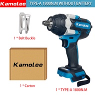 [300 dari cuci gudang] Kamolee Tool DTW285 520 N.m 1/2" 1/4" Cordless Electric Impact Wrench Kompati