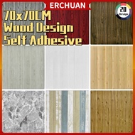 ERCHUAN Wood Wallpaper Foam Self Adhesive Waterproof 70x70cm Wainscoting Wall Sticker Ceiling