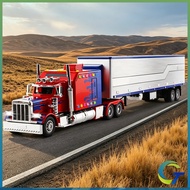 1:24 Peterbilt 389 American Truck Diecast Toys Car Model Cars Alloy Toy Collection Gift For Boys Kid