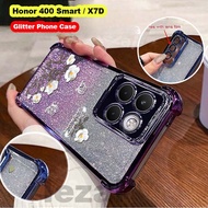 Casing Honor 400 Smart 400Smart 5G Honor X7D X7 d Casing Soft Shining Shockproof Glitter Back Cover