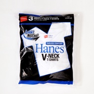[Hanes] Short-sleeved T-shirt (3 discs) Easy to dry Dry feel  V-neck Blue label Mens