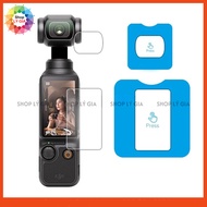 Kính cường lực bảo vệ màn hình / lens camera cho DJI OSMO POCKET 3 ( có khung hỗ trợ dán)