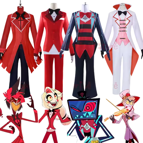 Alastor Charlie Morningstar Cosplay costume Hazbin Cosplay Hotel Lucifer Vox Cosplay Costume Full Se