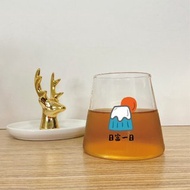 【艾米薇兒 客製化文字】獨家富士山質感插畫玻璃杯