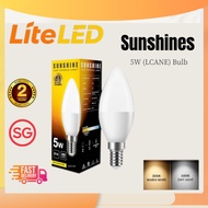 Sunshines LED 5W (LCANE) Bulb/ E14 2 Years Warranty