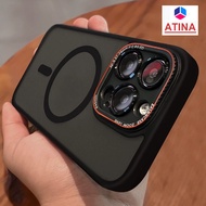 【ATINA】JZKW/Matte Backplane+Metal lens/Black  iPhone手机壳 苹果手机壳 compatible for 13 Pro Max 14 Pro Max 12 Pro Max case Acrylic hard case