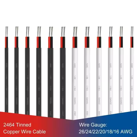 2 Conductor Wires 12V Outdoor Speakers Wire Hookup Flexible PVC Jacketed Round Electric Cable For LE