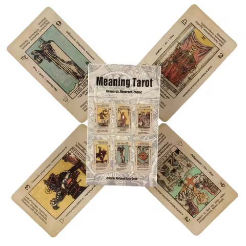 Meaning Tarot Cards A 78 Deck Oracle English Visions Divination With Keywords Reversed Zodiac Playin