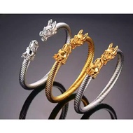 Men's Bracelet Dragon Craved Titanium Steel Dragon Bracelet