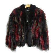 DOLCE &amp; GABBANA 毛皮大衣 其他外套 FOR90FUPL1 狐狸黑 二手女式