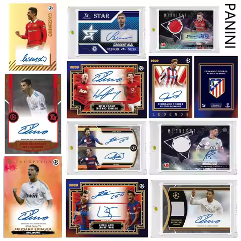 PANINI Zidane DIY homemade Signature collectible card tiles Rainbow laser Wirtz Kane Palmer Messi Ya