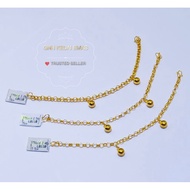 EMAS 375 RANTAI KAKI BABY BUDAK 375 GOLD FOOT CHAIN ANKLET