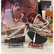Genshin Impact Childe and Diluc Earphone chord Holder Acrylic stand