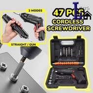 High Power 47PCS Cordless Electric Screwdriver Drill  3.6V Rechargeable Hand Drill Battery Drill Rep