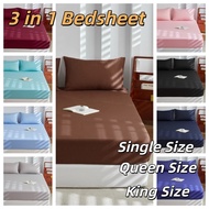 3 in 1 Bedsheet Queen Size Bedsheet Double Size Bedsheet Single bedsheet set