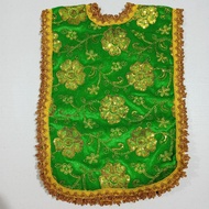 Santo Niño / Sto. Nino / Sto. Niño Clothes / Dress / Vest / (Large | 13" x 17" | Green Yellow Gold)