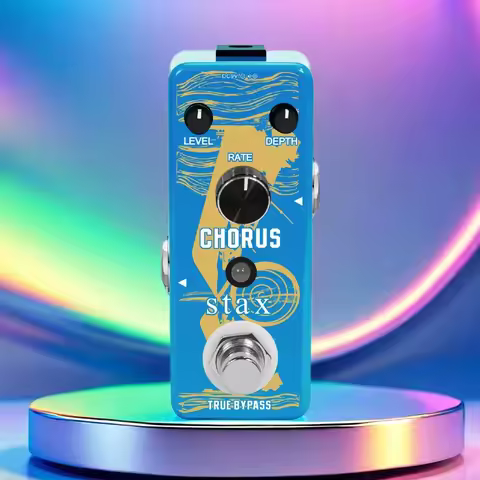 Stax Guitar Analog Chorus Pedal Ensemble Effects Sound BBD Circuit Chip Studio True Bypass Aluminum 