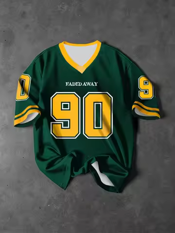 Men's Sports NB.90 Printed Casual T-Shirt Quick-Dry Oversized Shirt Tracksuit Football Jersey Fashio