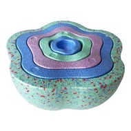 Foam Balance Stepping Stone Non-Slip Sensory Tube Assisted Outdoor Games Stackable Flower Shaped Ste