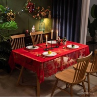 Supply New Style Ready Stock Christmas Tablecloth Big Red Bell Tablecloth Christmas Atmosphere Decor