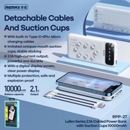 CLEARANCE REMAX RPP-27 10000MAH Lefen Series 2.1A IP / Micro / Type C Cabled Powerbank with Suction 