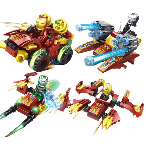 Blind box Mini Marvel Building Blocks Figures Big Goblin Spiderman Iron Man Venom Captain Hawk Deadp