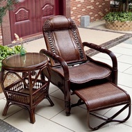 Rattan Chair Recliner for the Elderly Home Balcony Siesta Noon Break Rattan Woven Rocking Chair Natural Real Rattan Inte
