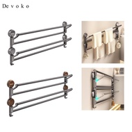 Devoko SiaBiced Double Bar Towel Rack, Shelf, Wall-mounted Storage, Metal PP Material, Foldable
