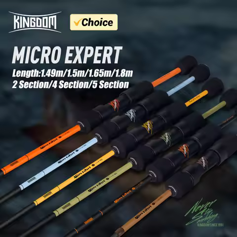 Kingdom Micro Expert Stream Fishing Rod 24+30T Carbon Ultralight 61.9g Spinning Casting UL Fuji Ring