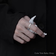 S999 Couple High-End Luxury Couple Men Women Ring Pure Pixiu Silver Niche Light Couple Ring 3I8Q