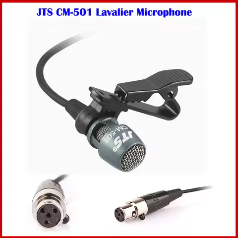 JTS CM-501 Compact Stereo Lavalier Microphone Teaching Stage Microphone 4P Mini Connector ( 4P Mini 