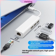 Star USB C A Ethernet Adapter 3 Port USB RJ45 Networking Connector Easy Installation