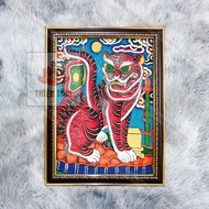 Red Tiger God General wall painting 36x48cm, genuine composite frame, durable and beautiful glossy c