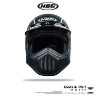 HBC Cakil Pet FIRE CARBON Helmet Retro Full Face Helmet SNI Import Premium