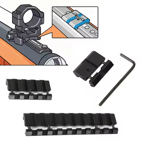 11mm to 22mm 1/4/9 Slots Snap-in Rail Adapter 11mm Dovetail To Picatinny Rail Adapter Airsoft Huntin