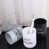 HARRIETT Good Morning Cup for Beverages Heat-resistant Reusable Toothbrush Holder Storage Organizer 