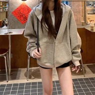 2025 Casual Comfortable Fall Hooded Stripe Sweater