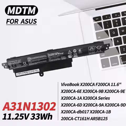 Laptop Battery for Asus Vivobook X200CA X200M X200MA F200CA 11.6"Series Notebook MA Ultrabooks A3INI