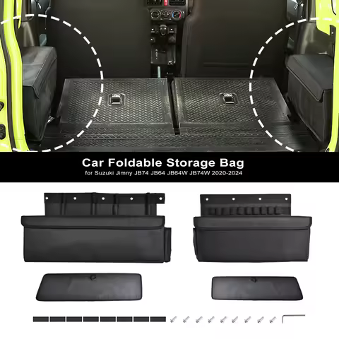 Car Foldable Storage Bag Rear Trunk Side Organizer Box for Suzuki Jimny JB74 JB64 JB64W JB74W 2020-2